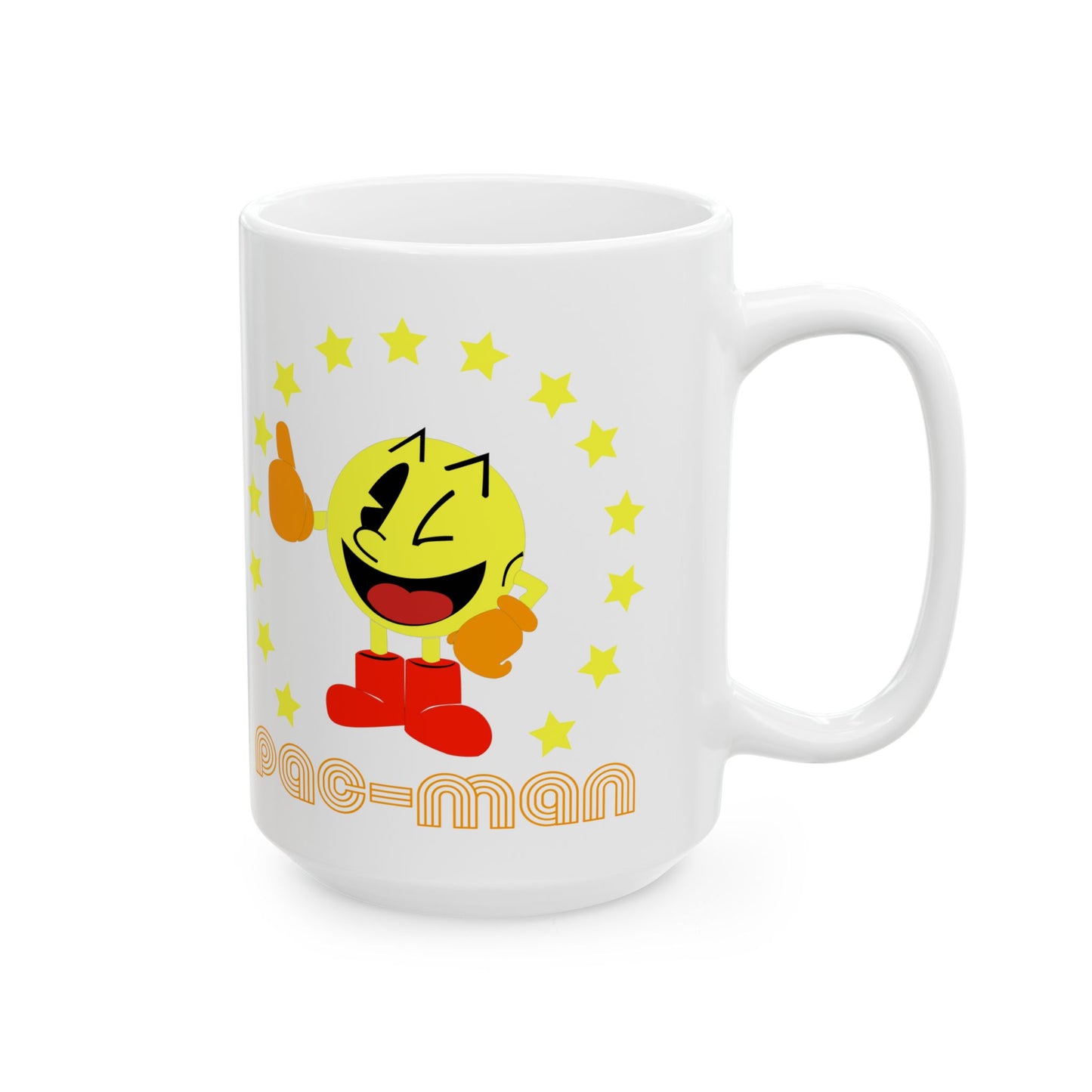 Pac-Man Ceramic Mug | Retro Gaming Coffee Cup, Gamer Gift, Video Game Lover, Fun Kitchen Decor, Birthday Party Accessory, Collectible Mug