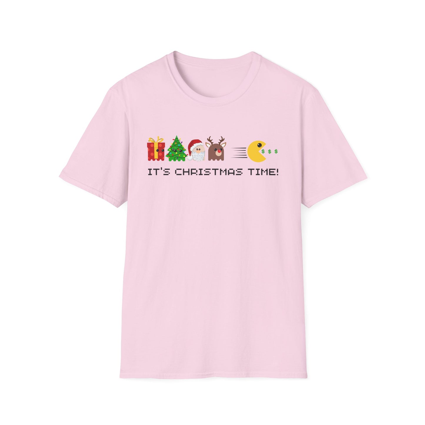 Christmas Time Unisex Softstyle T-Shirt, Holiday Tee, Gift for Him, Her, Family Gathering, Xmas Celebration, Fun Festive Wear