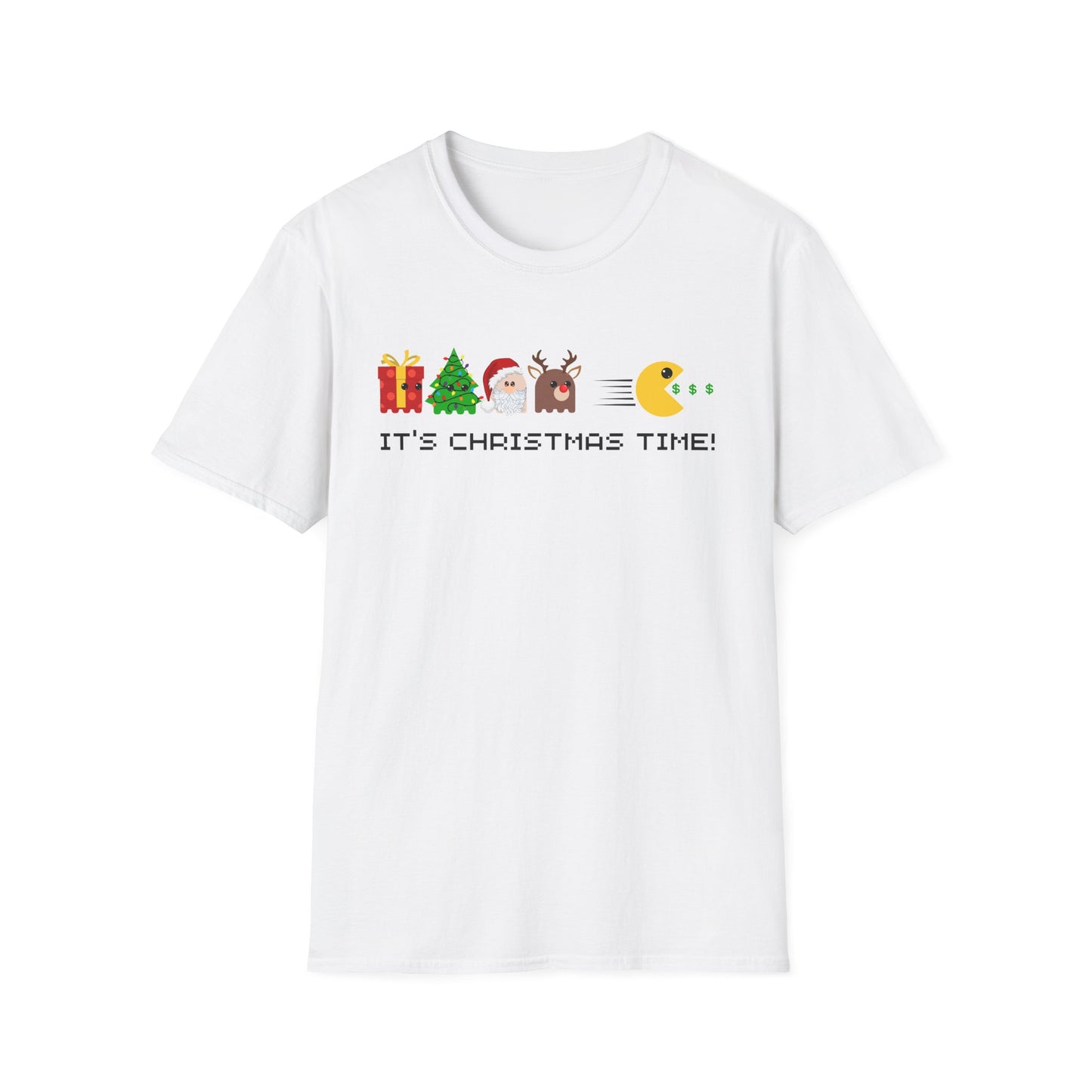 Christmas Time Unisex Softstyle T-Shirt, Holiday Tee, Gift for Him, Her, Family Gathering, Xmas Celebration, Fun Festive Wear