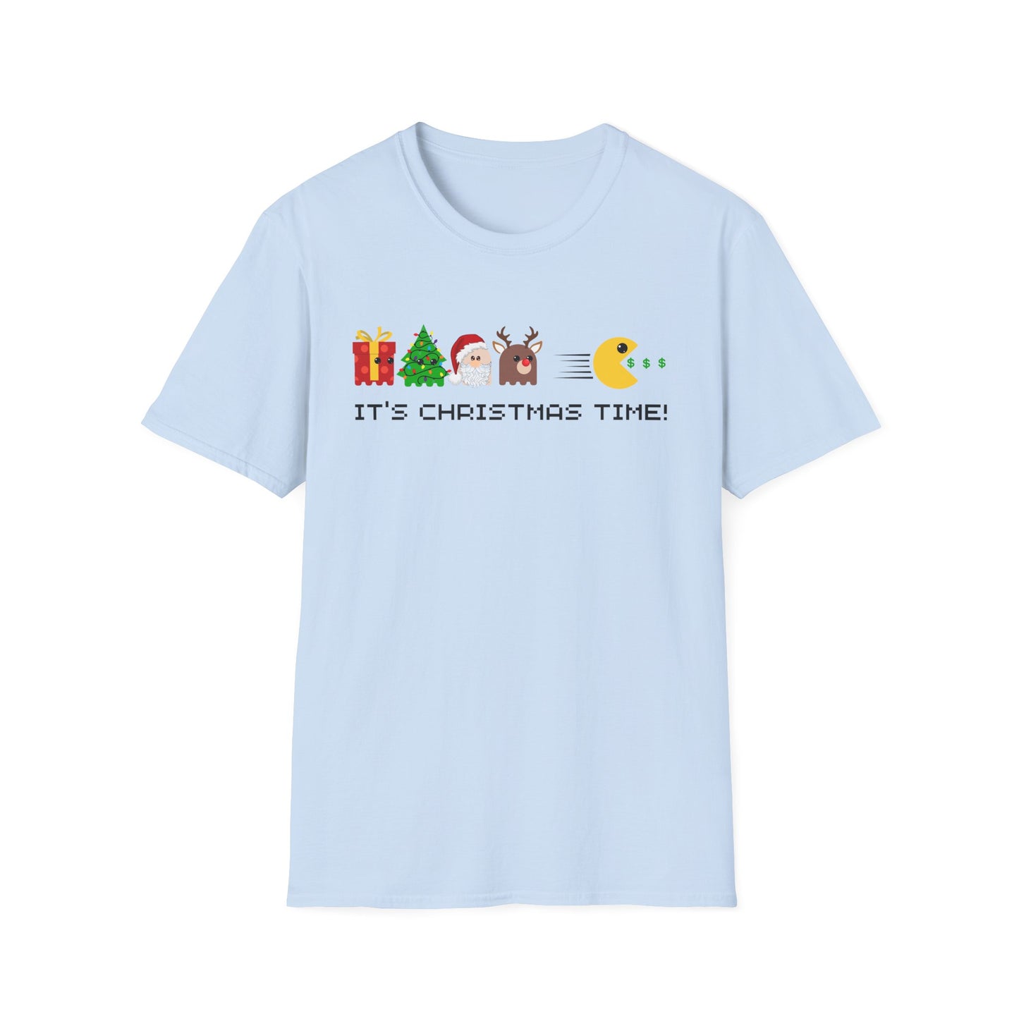 Christmas Time Unisex Softstyle T-Shirt, Holiday Tee, Gift for Him, Her, Family Gathering, Xmas Celebration, Fun Festive Wear