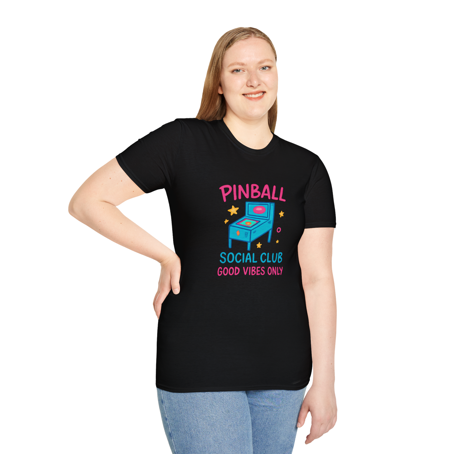 Pinball Social Club Good Vibes Only Tee, Arcade. Retro Gaming Apparel