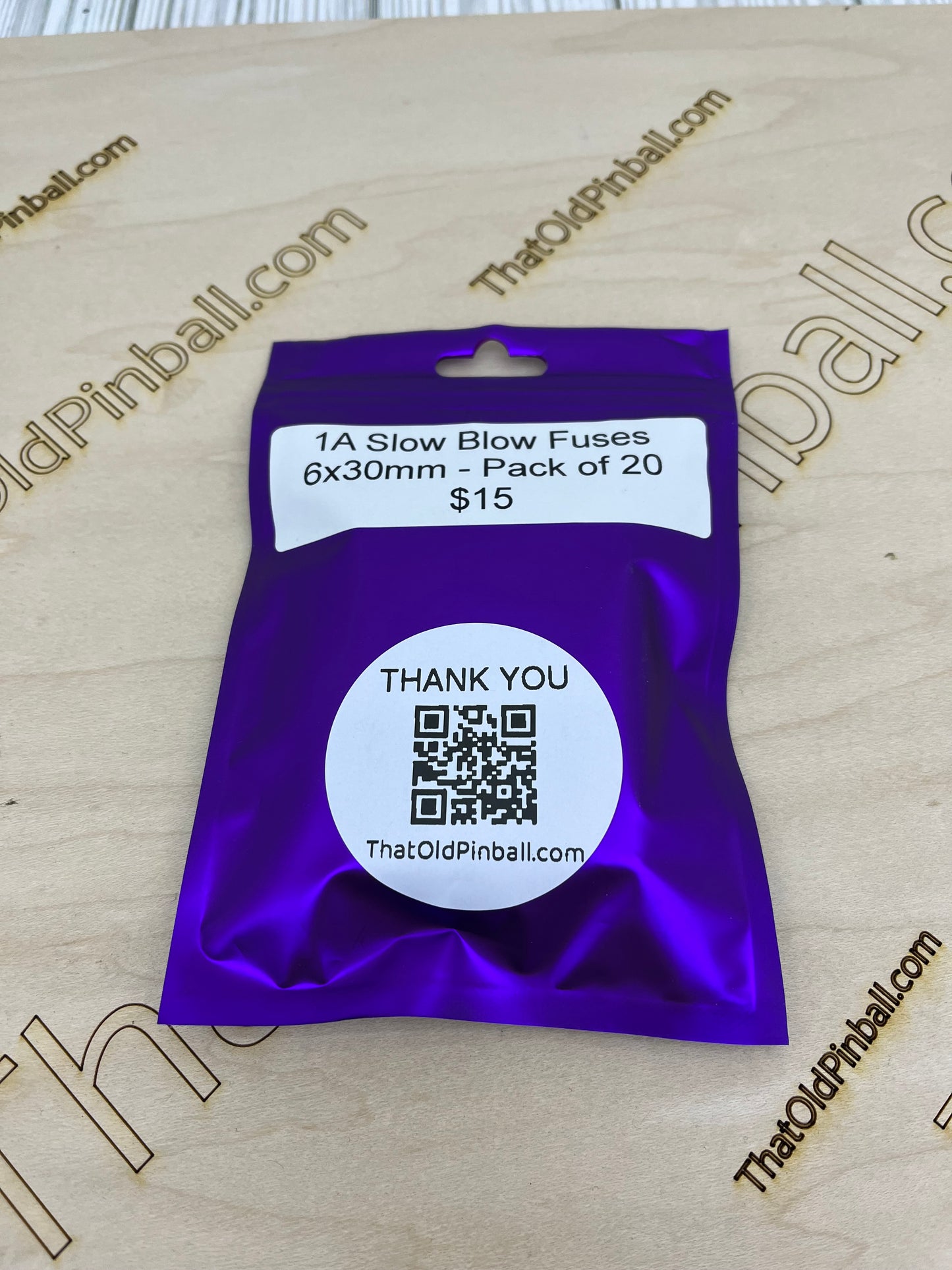 Pack of 20-1 amp 6x30mm glass fuses slow blow