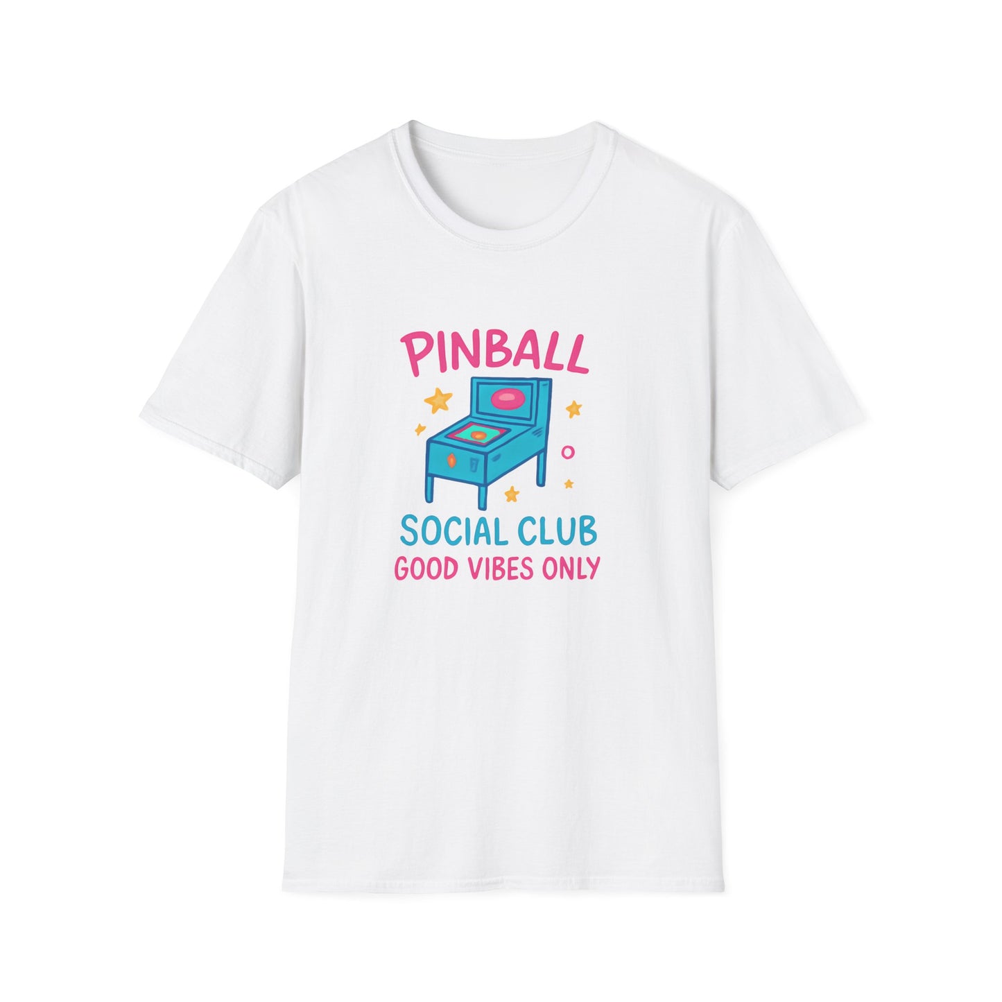 Pinball Social Club Good Vibes Only Tee, Arcade. Retro Gaming Apparel