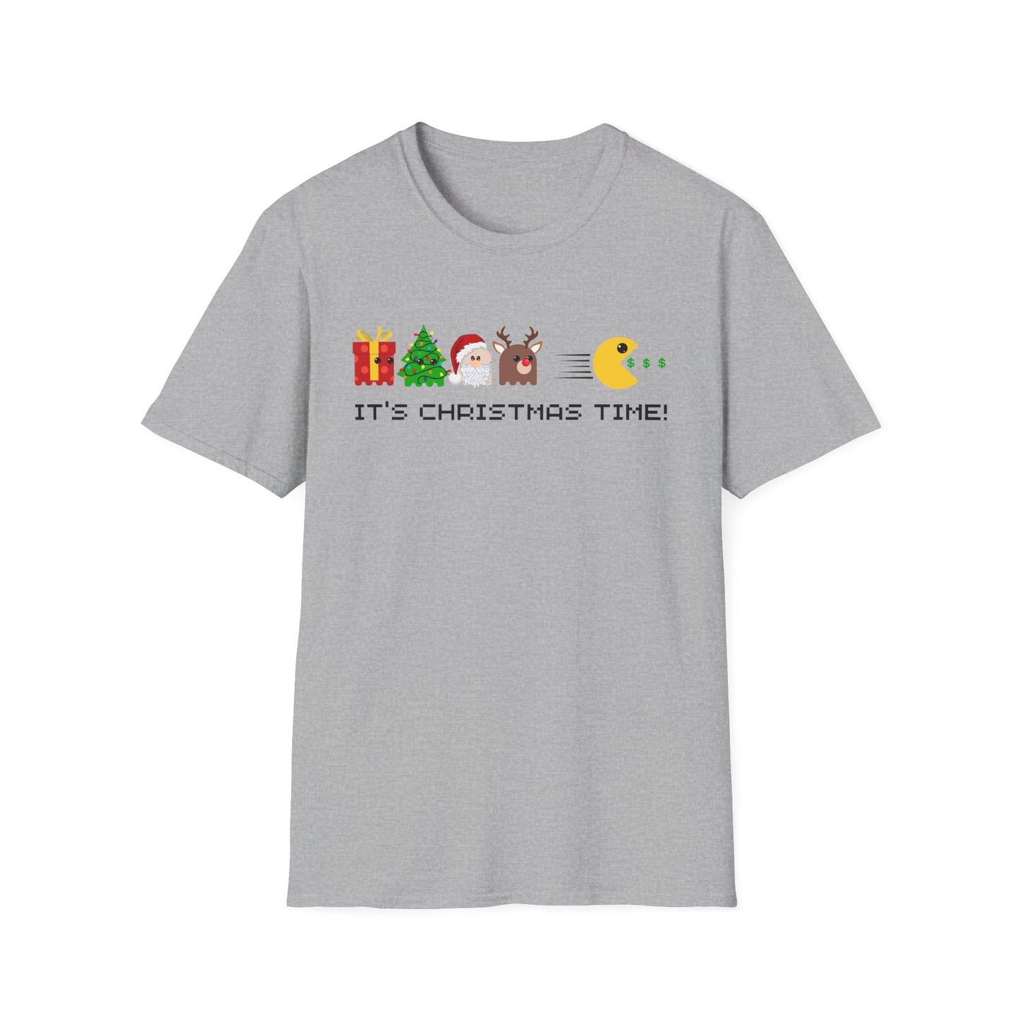 Christmas Time Unisex Softstyle T-Shirt, Holiday Tee, Gift for Him, Her, Family Gathering, Xmas Celebration, Fun Festive Wear