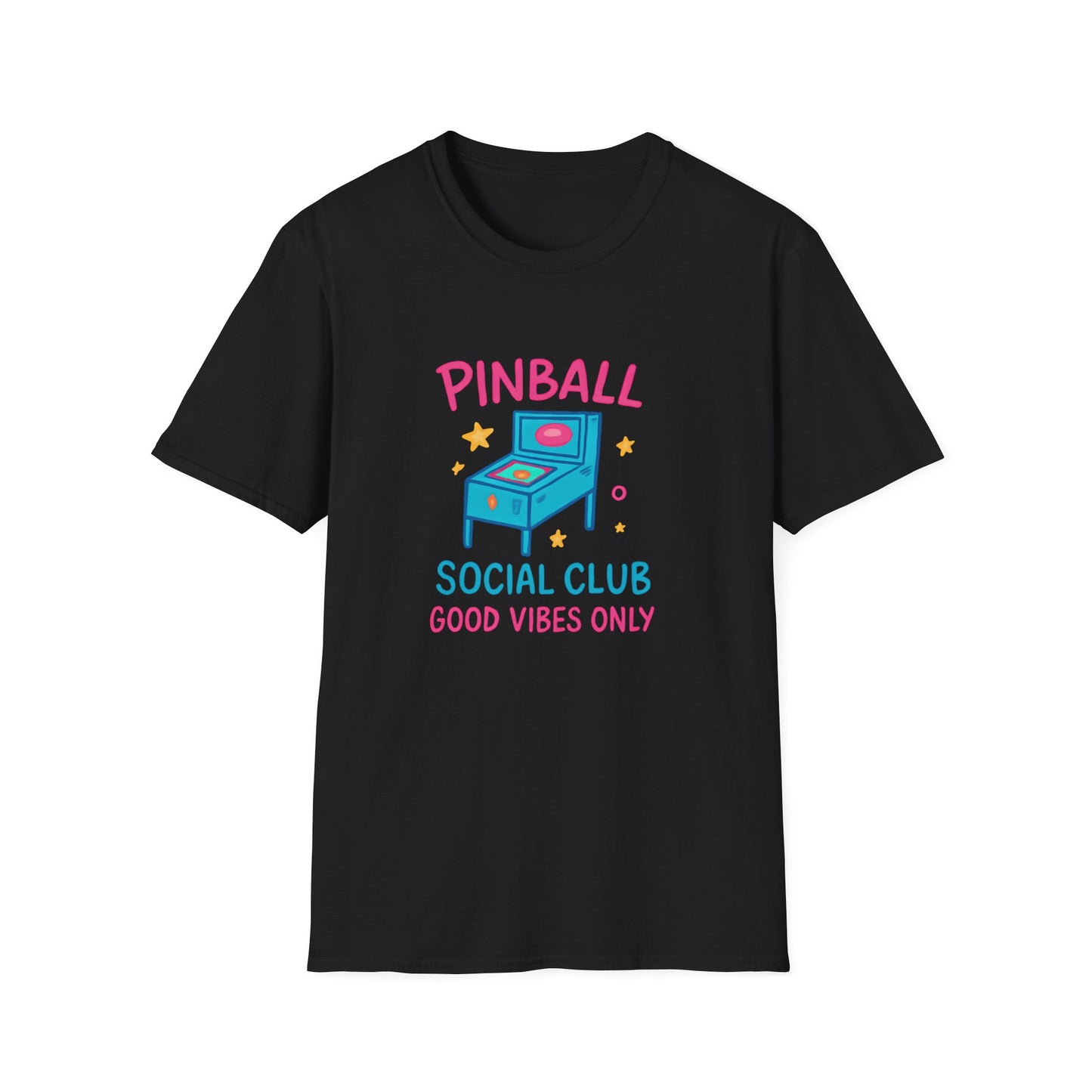 Pinball Social Club Good Vibes Only Tee, Arcade. Retro Gaming Apparel