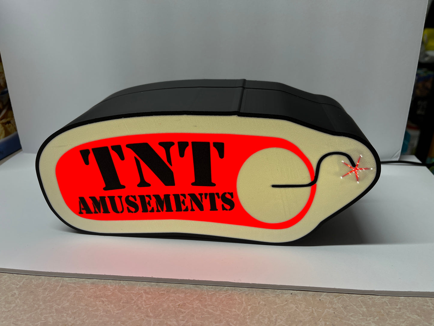 Custom 3D Printed Backlit LED Sign - Personalized Logo Lightbox Display Piece