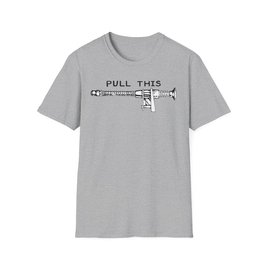 Pull This Pinball Shooter Unisex T-Shirt, Arcade Game Lover Tee, Vintage Gaming Shirt, Fun Graphic Tee, Gaming Gift Idea