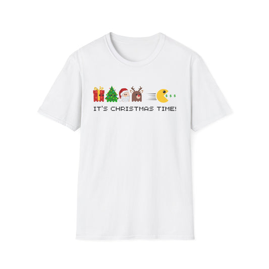 Christmas Time Unisex Softstyle T-Shirt, Holiday Tee, Gift for Him, Her, Family Gathering, Xmas Celebration, Fun Festive Wear