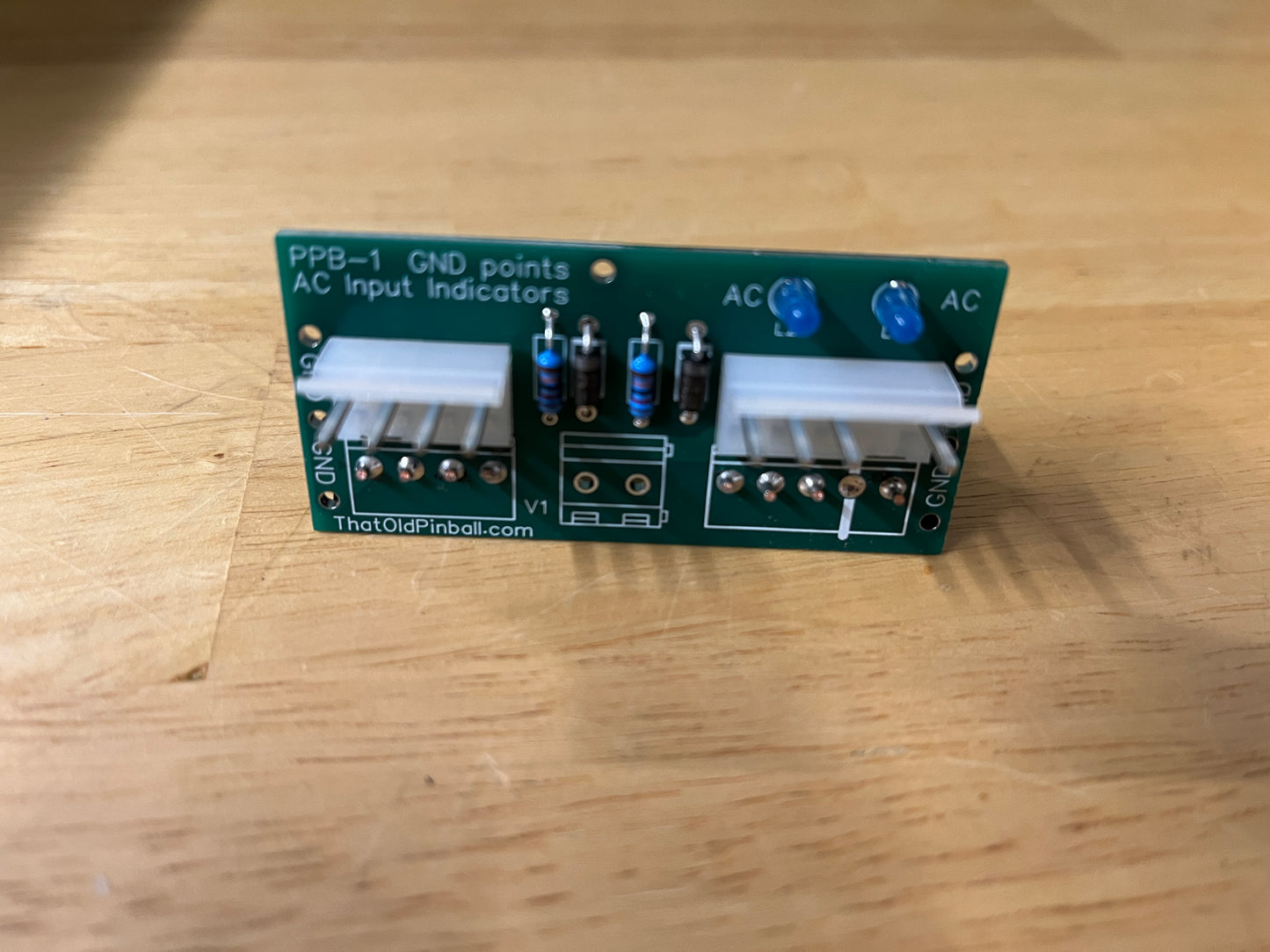 Data East / Sega PPB-1 - A/C Input and GND points - Test and Indicator board - Version 1