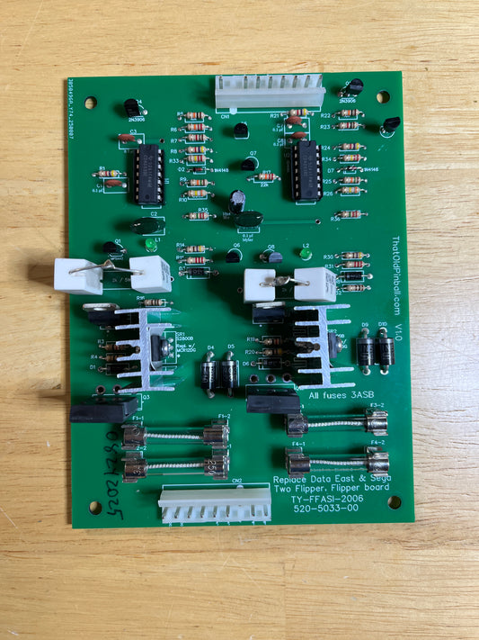 Data East Sega Universal Flipper Board | Replaces 520-5033-00, 520-5070-00, 520-5080-00 | Hook, Batman, Jurassic Park, Star Wars Pinball