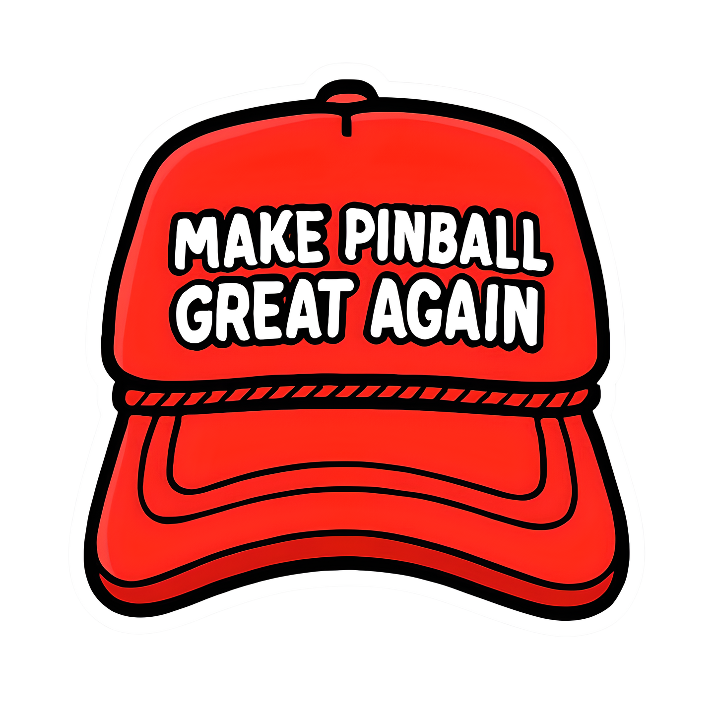 MAKE PINBALL GREAT AGAIN 3” DIECUT MATTE STICKER