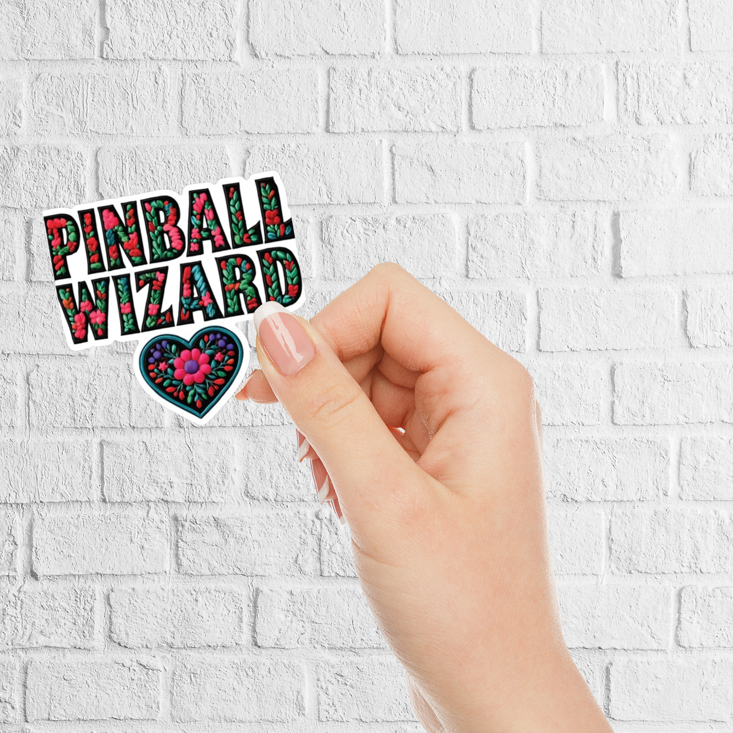 Pinball Wizard die cut sticker 3”