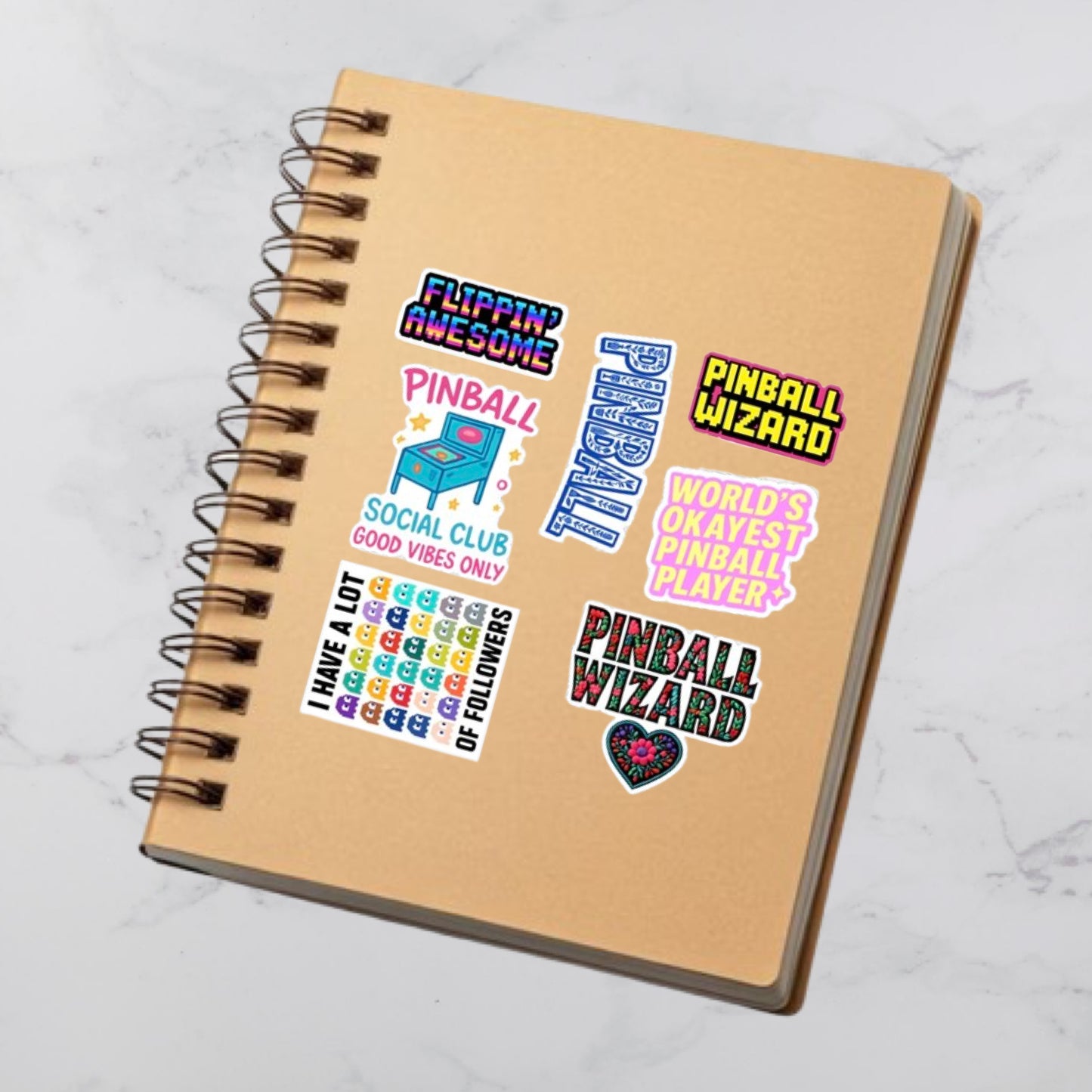 PINBALL STICKER PACK SIZES VARY IN PACK