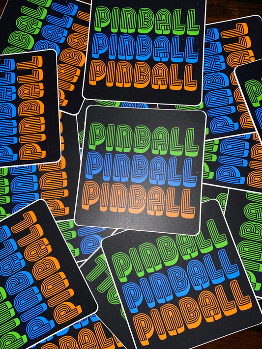 STICKER - RETRO PINBALL DESIGN