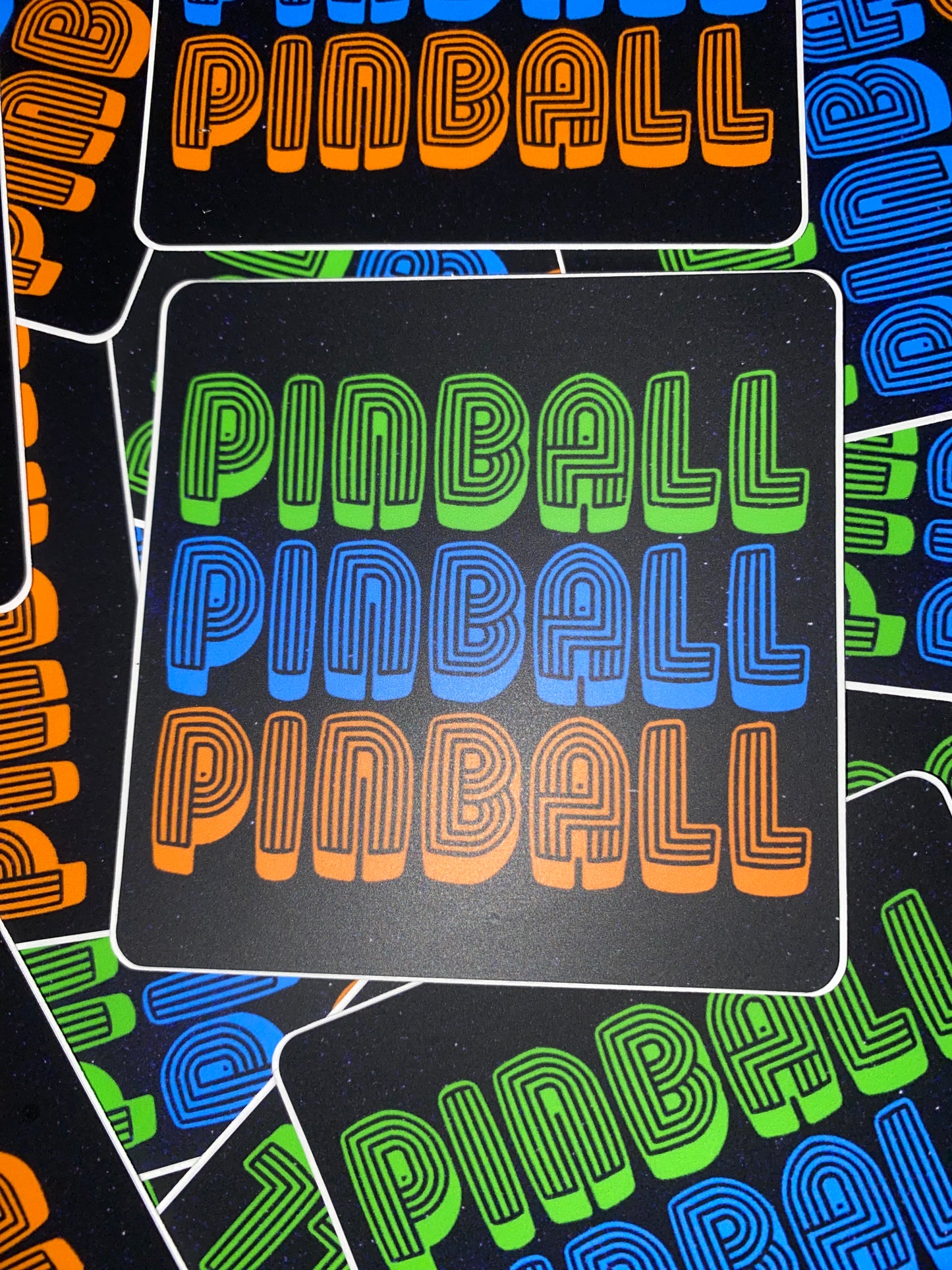 STICKER - RETRO PINBALL DESIGN