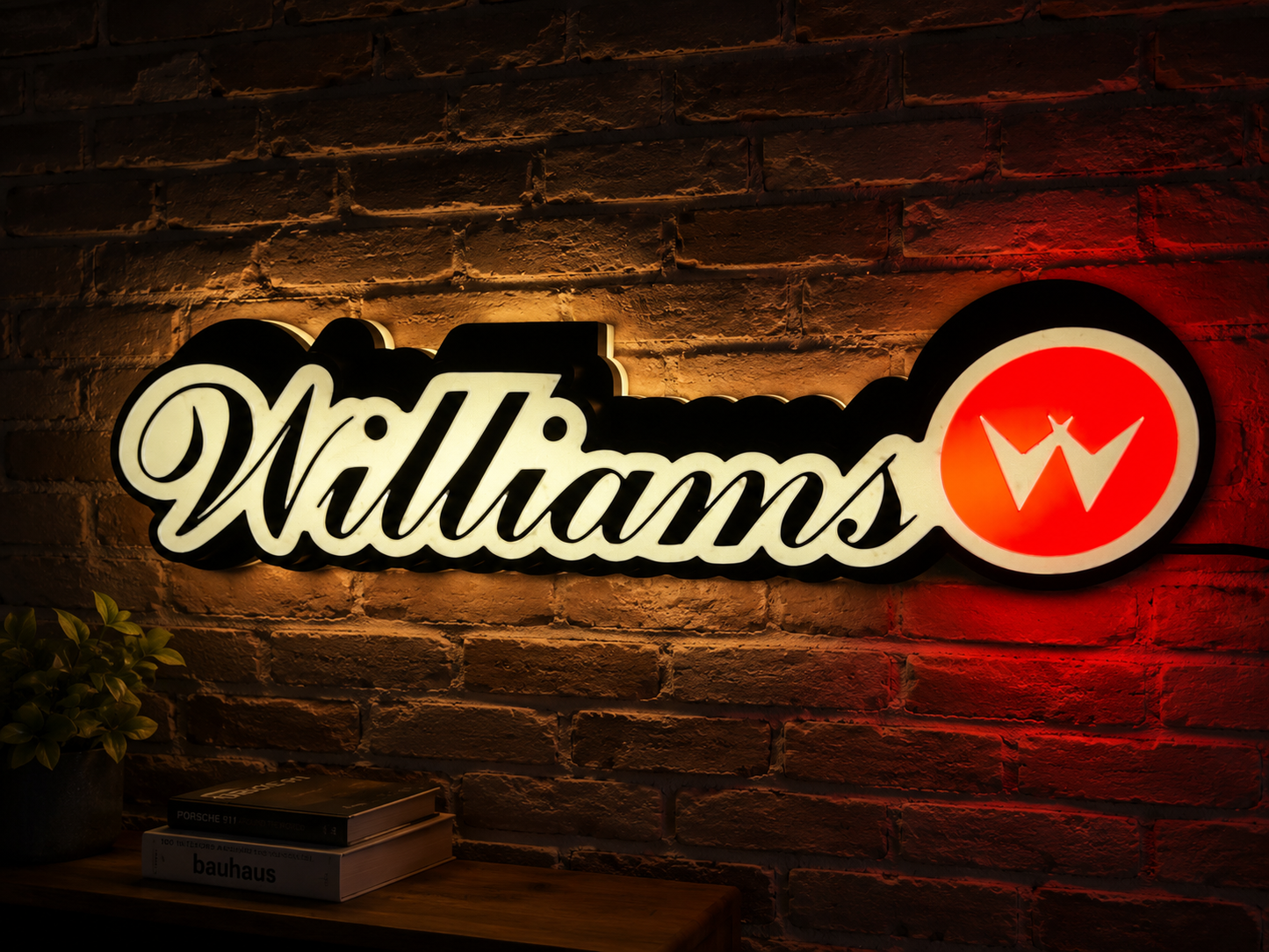 Custom 3D Printed Backlit Sign — Deposit Only
