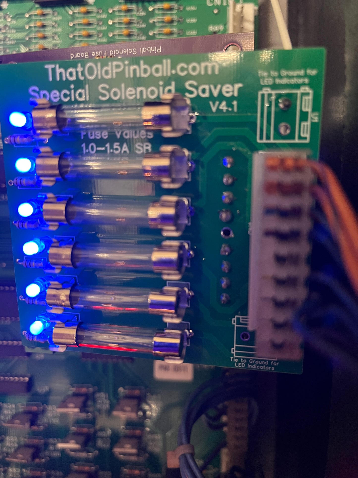 Special Solenoid Saver Board with LED indicators - Version 4.1 Williams Sys 3-11, Data East, Sega etc.