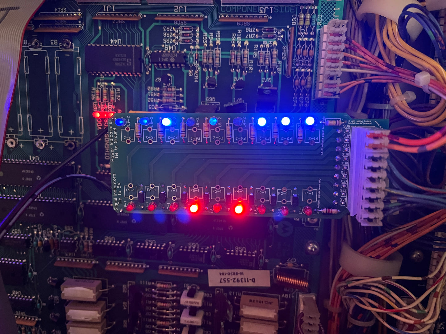 Solenoid Indicator / Tester / Fuse board - Williams System 3-11, Data East, Sega