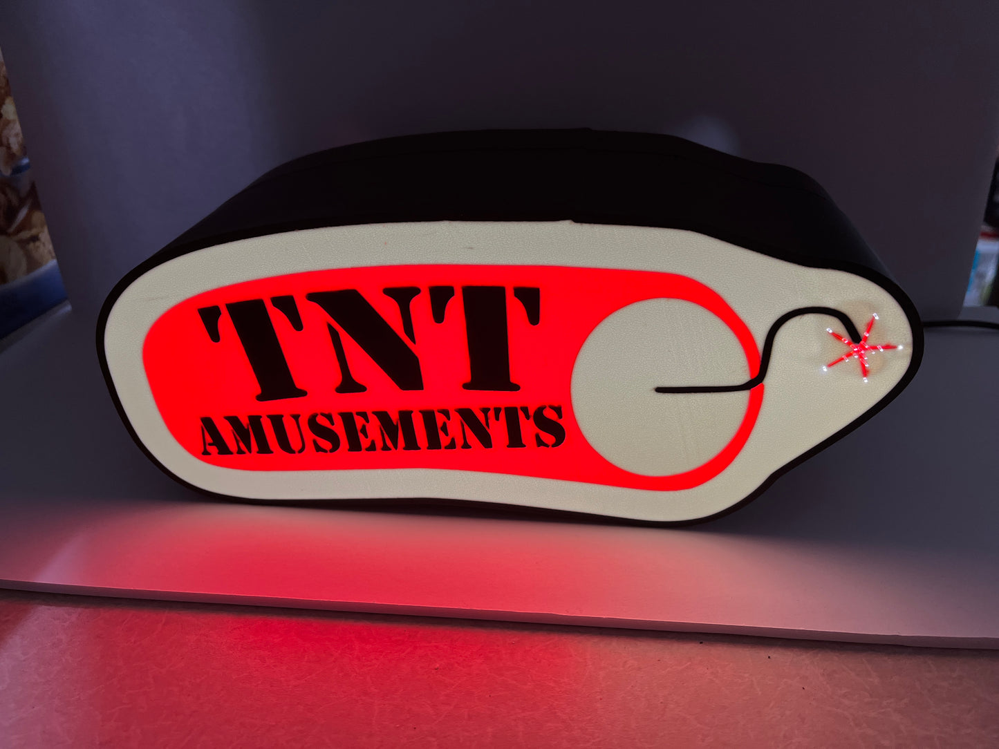 Custom 3D Printed Backlit LED Sign - Personalized Logo Lightbox Display Piece