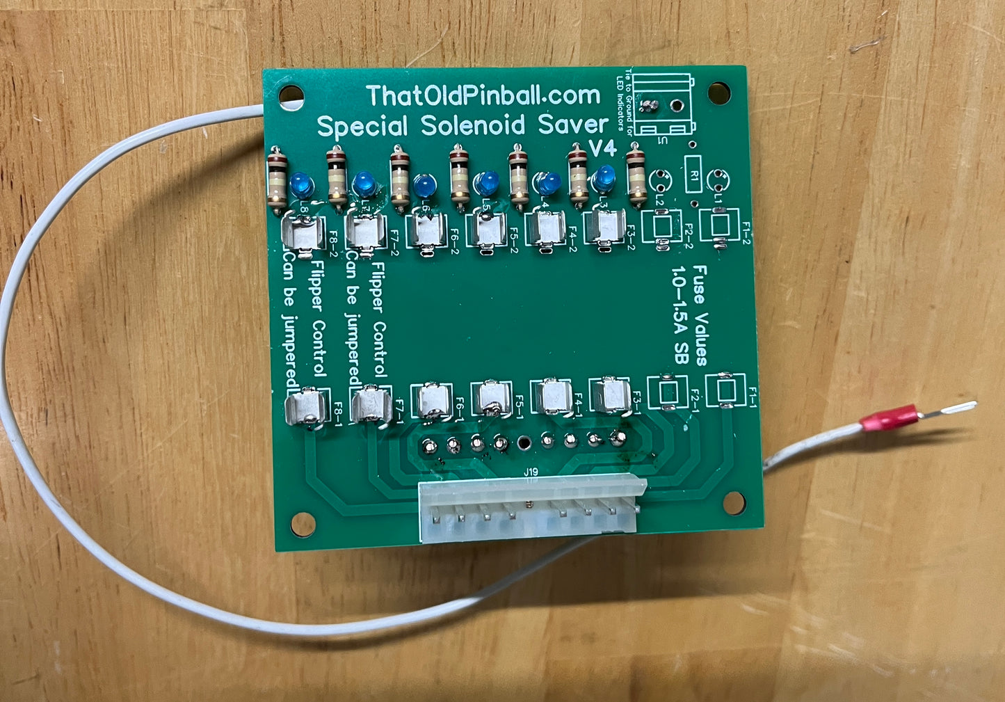 Special Solenoid Saver Board with LED indicators - Version 4.0
