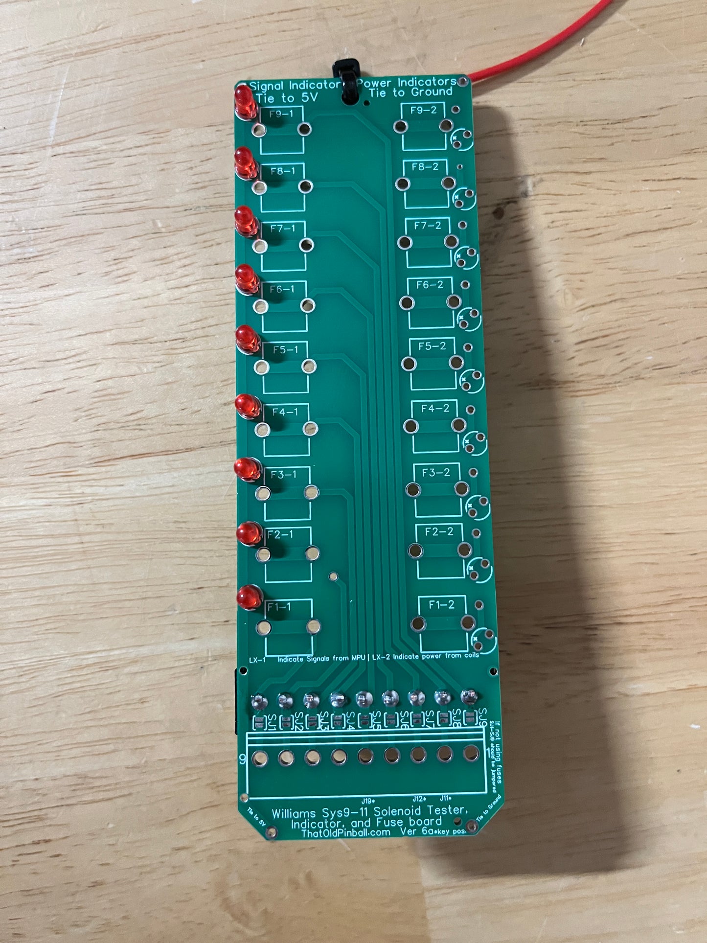 Solenoid Signal Test board - Williams System 3-11, Data East, Sega