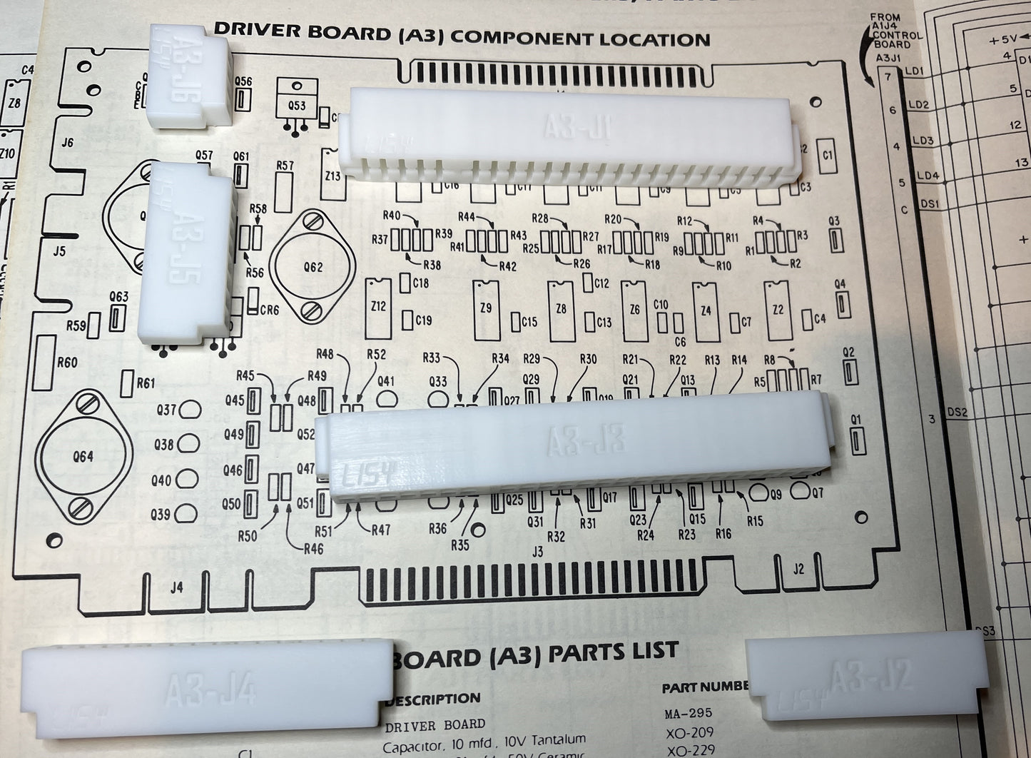 Gottlieb System 80 - Set of 6 - Edge Connectors for Driver Board - 3D printed