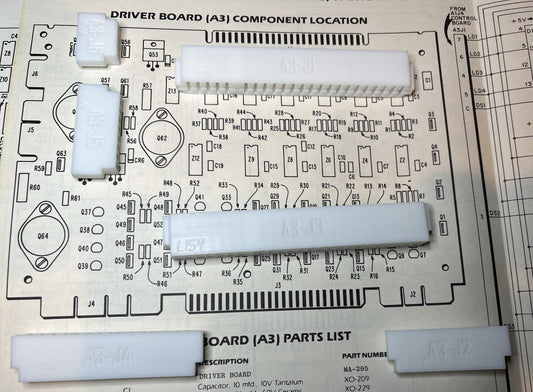 Gottlieb System 80 - Set of 6 - Edge Connectors for Driver Board - 3D printed