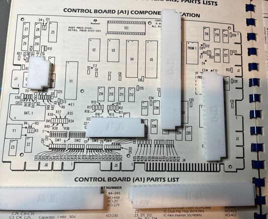 Gottlieb System 80 - Set of 6 - Edge Connectors for MPU Board - 3D printed