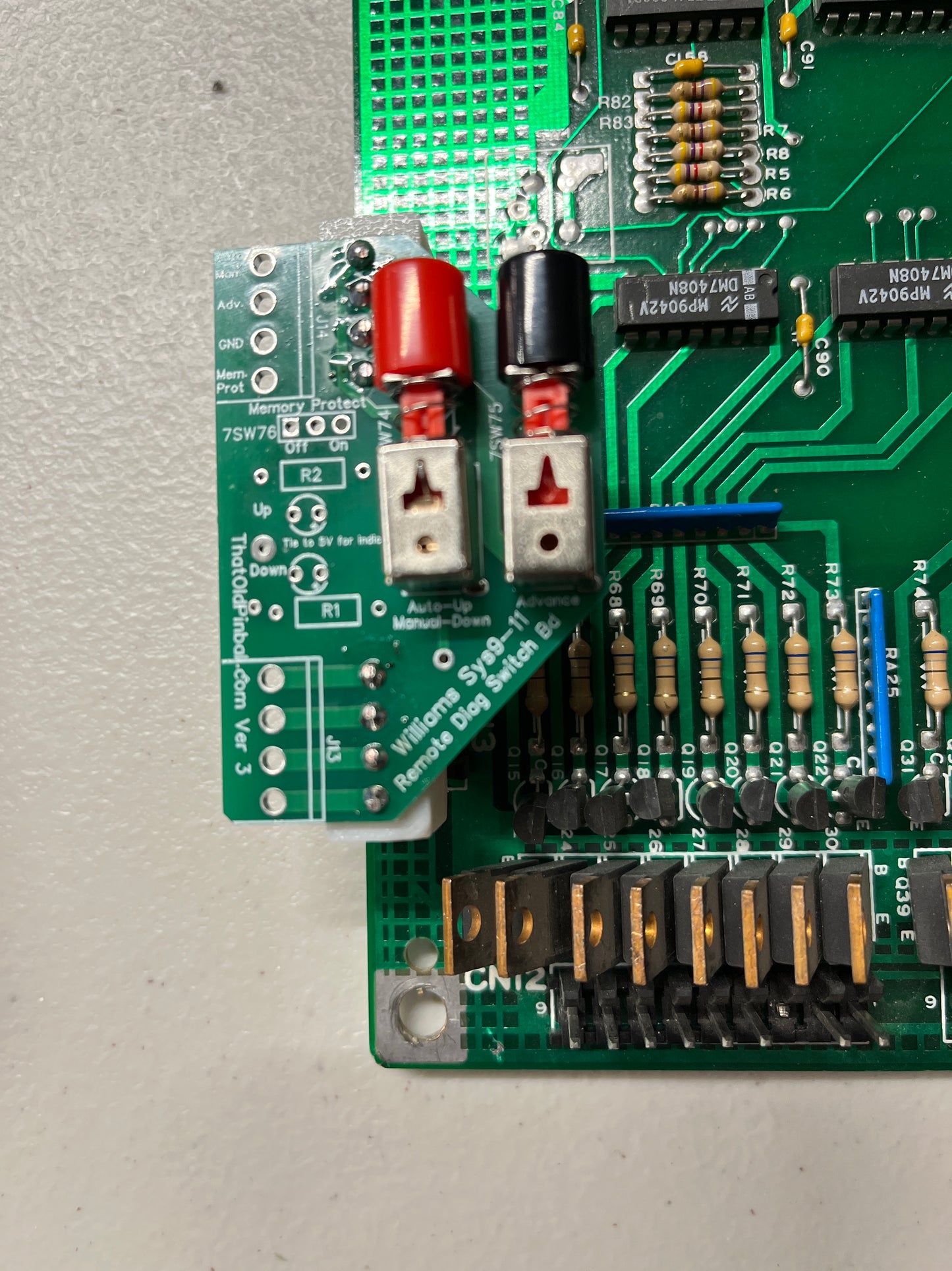Williams System 9-11, Data East - Remote Diagnostic Switches